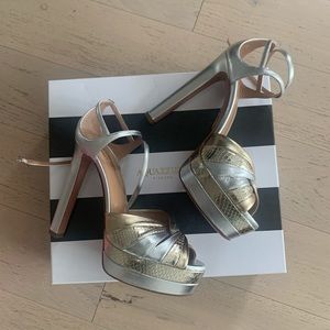 Aquazzura La Di Da Plateau Leather Sandals